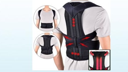 Cinta Colete Unissex Refocada Corretor Postural Coluna Lombar