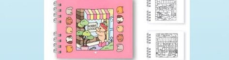 LIVRO DE COLORIR COLOR BOOK ESTILO BOBBIE 250g TEM 50 FOLHA CADA LIVRO