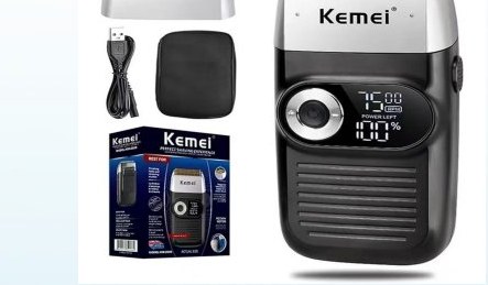 Maquina Kemei Km2026 Sem Fio Bivolt Recarregavel