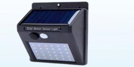 Luminária Solar 30 Leds Com Sensor De Movimento