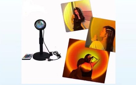 LUMINÁRIA E PROJETOR PÔR DO SOL CoM contro
