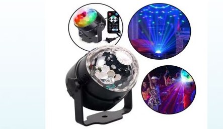 Mini Globo Bola Maluca Led Rgb Cristal Com Controle