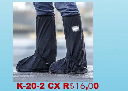 CAPA DE CHUVA SAPATO TENIS CAIXA COM <mark>TAMANHO</mark>