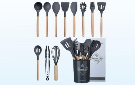 Kit Utensílios De Cozinha Silicone 12pcs E4