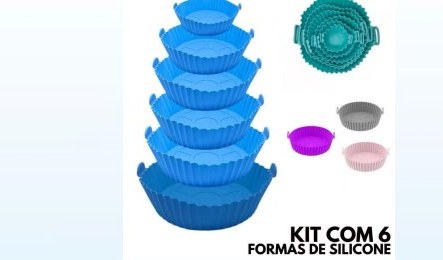 Kit Com 6 Formas De Silicone Kit Forma De Air Fryer